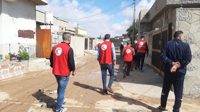 مساعدات انسانية جراء السيول في كركوك