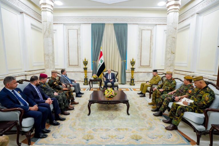 رئيس الجمهورية يحث البيشمركة على العمل المشترك لترسيخ الأمن