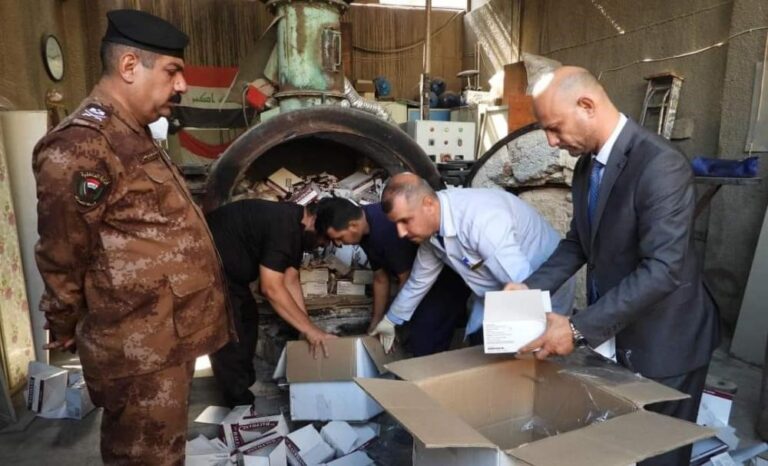 إتلاف 981,150 قرصا وأكثر من 20 كغم من المخدرات في الطب العدلي ببغداد