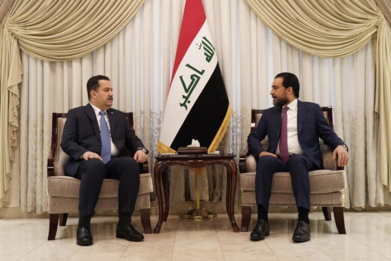 السوداني يؤكد للحلبوسي أهمية الركون إلى الحوار وحل جميع الإشكالات المستجدة