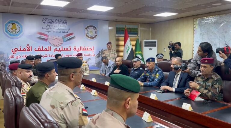 ذي قار .. بعد سنوات من إداردتها… عمليات سومر تسلم الملف الأمني للشرطة