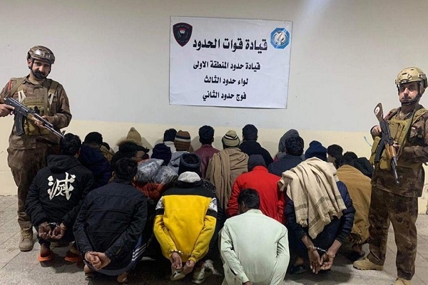 السليمانية.. القبض على 22 متسللاً أجنبيا حاولوا عبور الحدود