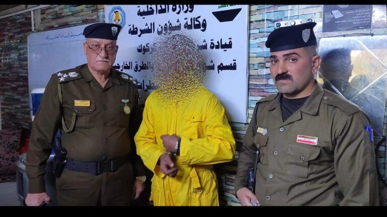 كركوك: القبض على مسلح حاول عبور سيطرة عنوة