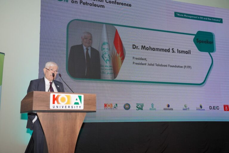 مؤسسة الرئیس جلال طالباني تشارك في المؤتمر الدولي الثالث للنفط