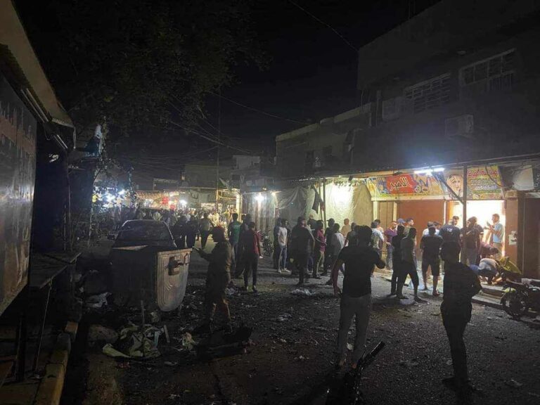 انفحار عبوة صوتية في سوق طوزخورماتو الكبير