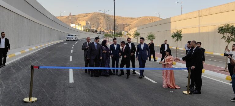 افتتاح مشروع نفق ومجسر تقاطع آرام في السليمانية