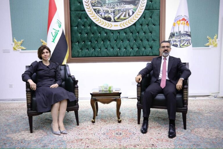 وزيرة الهجرة تؤكد تعزيز التعاون بين الوزارة وإدارة كركوك في دعم ملف النازحين