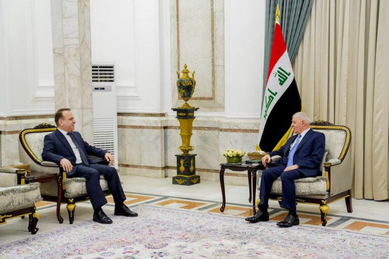 رئيس الجمهورية يؤكد وقوف العراق إلى جانب لبنان لتجاوز ظروف المرحلة الحالية