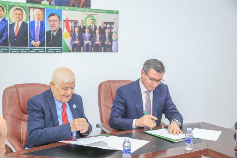 مؤسسة الرئيس جلال طالباني توقع مذكرة تفاهم مع جامعة جيهان في المجالات العلمية والثقافية