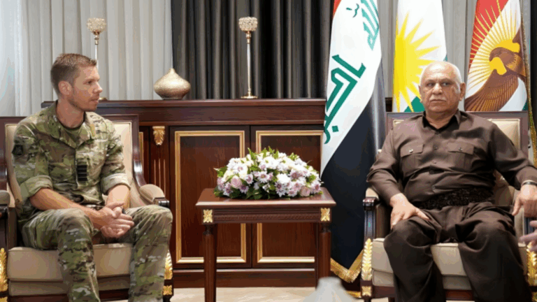 جعفر الشيخ مصطفى يستقبل القائد الجديد للقوات الهولندية في التحالف الدولي