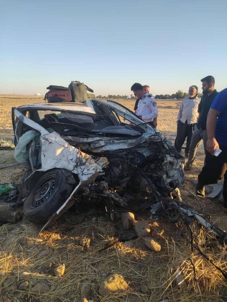 (صور) حادث سير عنيف على طريق خانقين كلار يسفر عن مصرع شخص