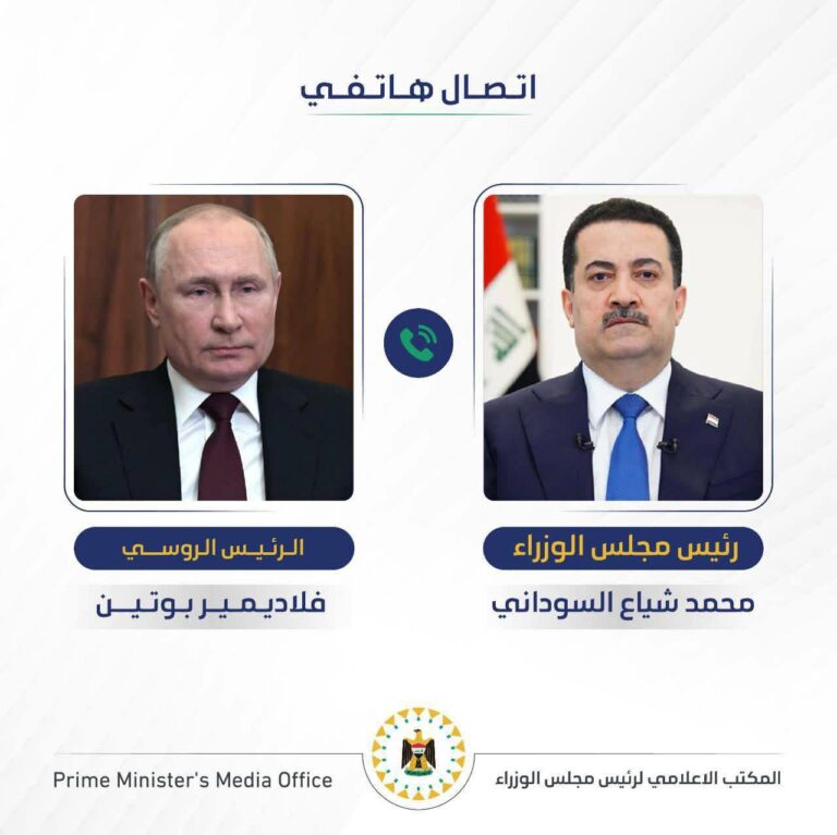 السوداني يتلقى اتصالاً من الرئيس الروسي
