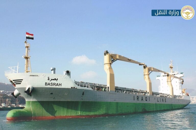 النقل تؤكد وصول سفينة النقل البحري البصرة بعد اتمام رحلاتها بنجاح