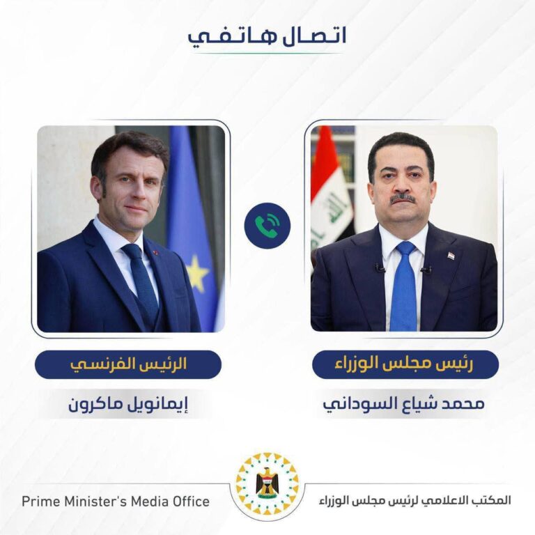 السوداني وماكرون يدينان الاعتداءات التي تطال القوات الأمنية العراقية